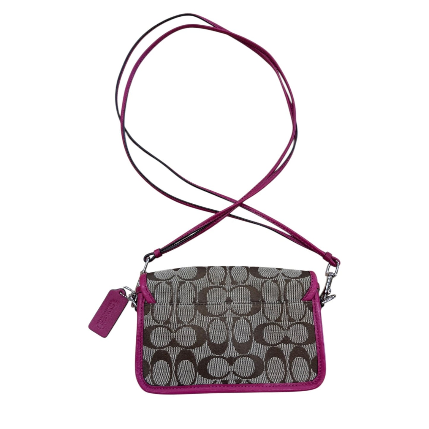 Crossbody Designer By Coach In Brown & Pink, Size:Small