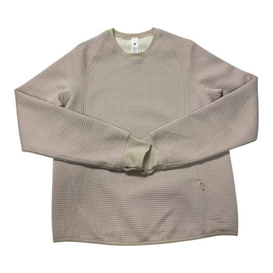 Athletic Top Ls Crewneck By Lululemon In Beige, Size:2