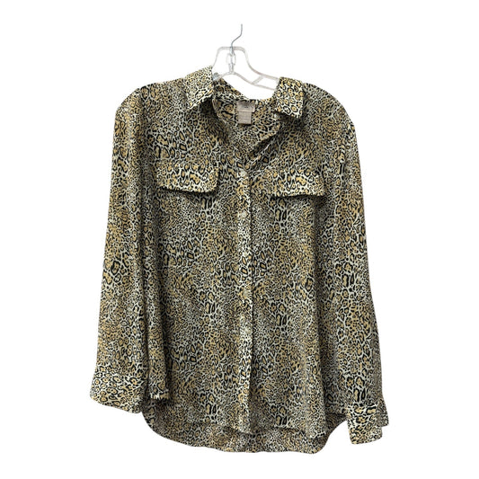 Blouse Ls By Chicos In Animal Print, Size:M