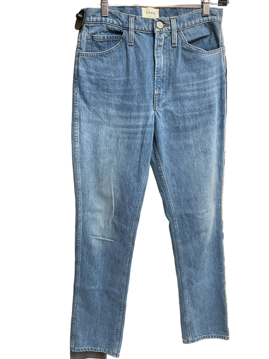 Jeans Straight By Frame In Blue Denim, Size:26