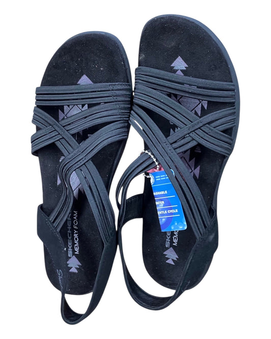 Sandals Flats By Skechers In Black, Size:8