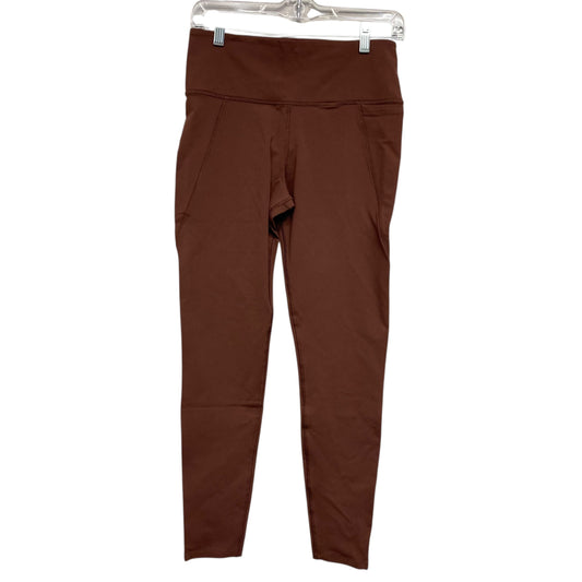 Athletic Leggings By Reebok In Brown, Size:M