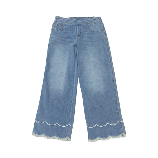 Jeans Wide Leg By Chicos In Blue Denim, Size:2