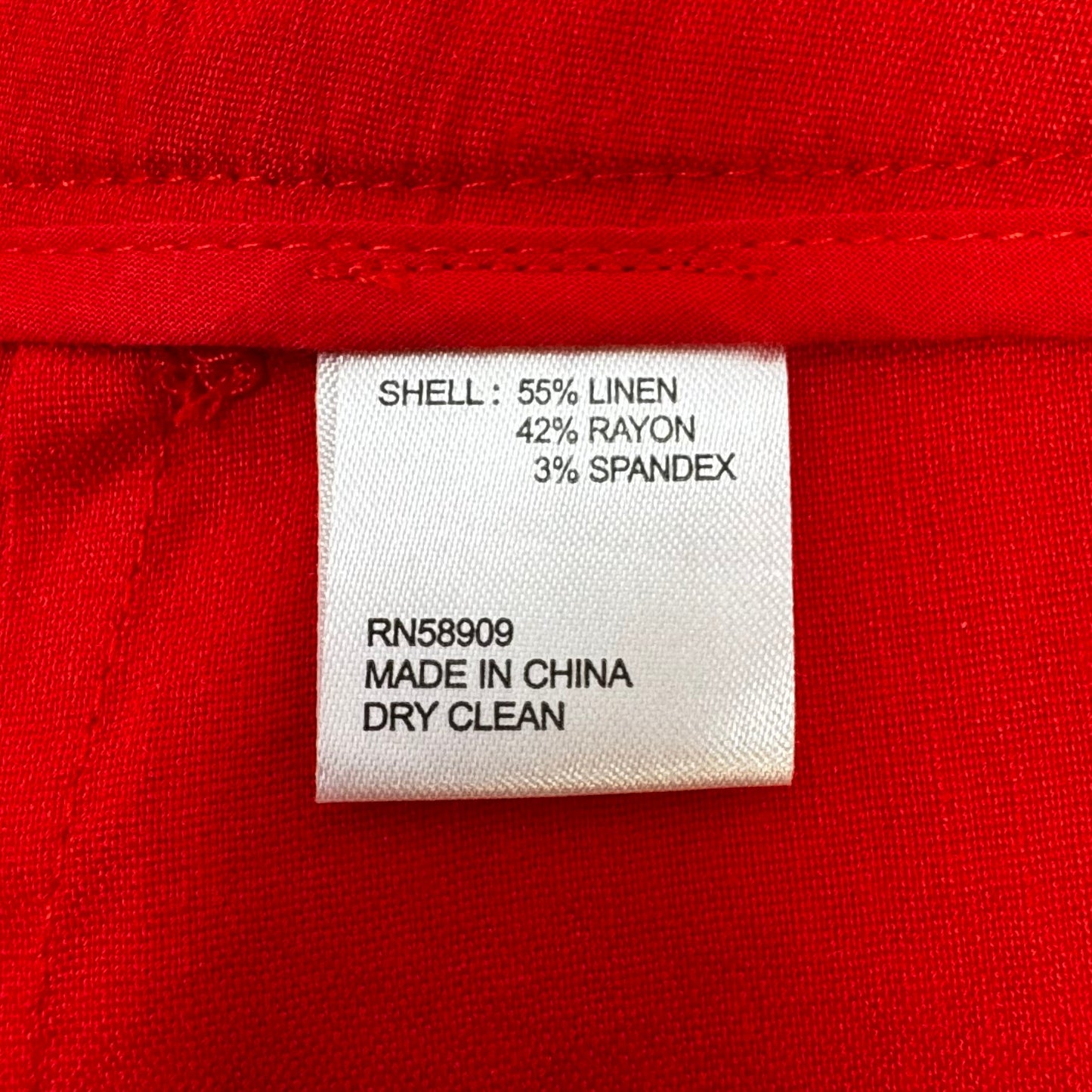 Linen Blend Shorts By Antonio Melani In Red, Size: 8