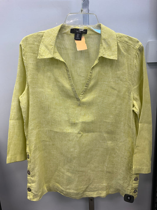 Top 3/4 Sleeve By Tahari In Green, Size:S