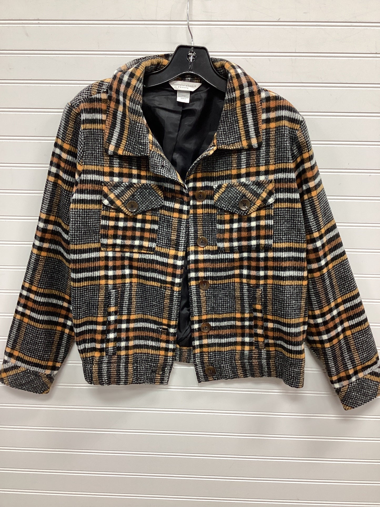 Jacket Fleece By Christopher And Banks In Brown, Size:Mp