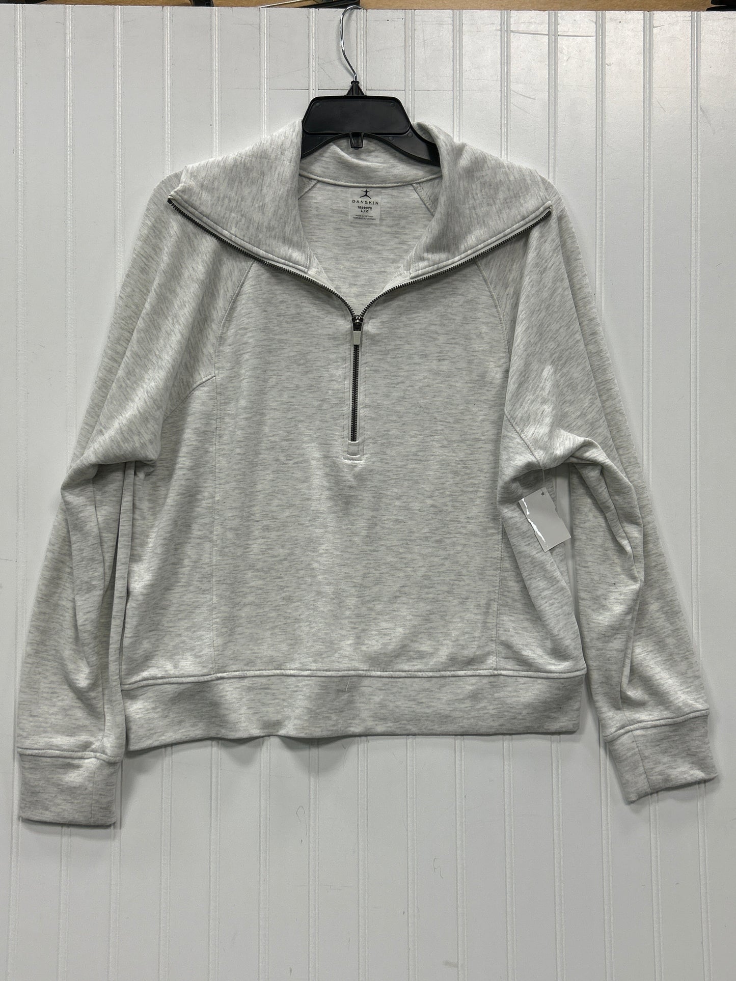 Athletic Top Ls Collar By Danskin In Grey, Size:L