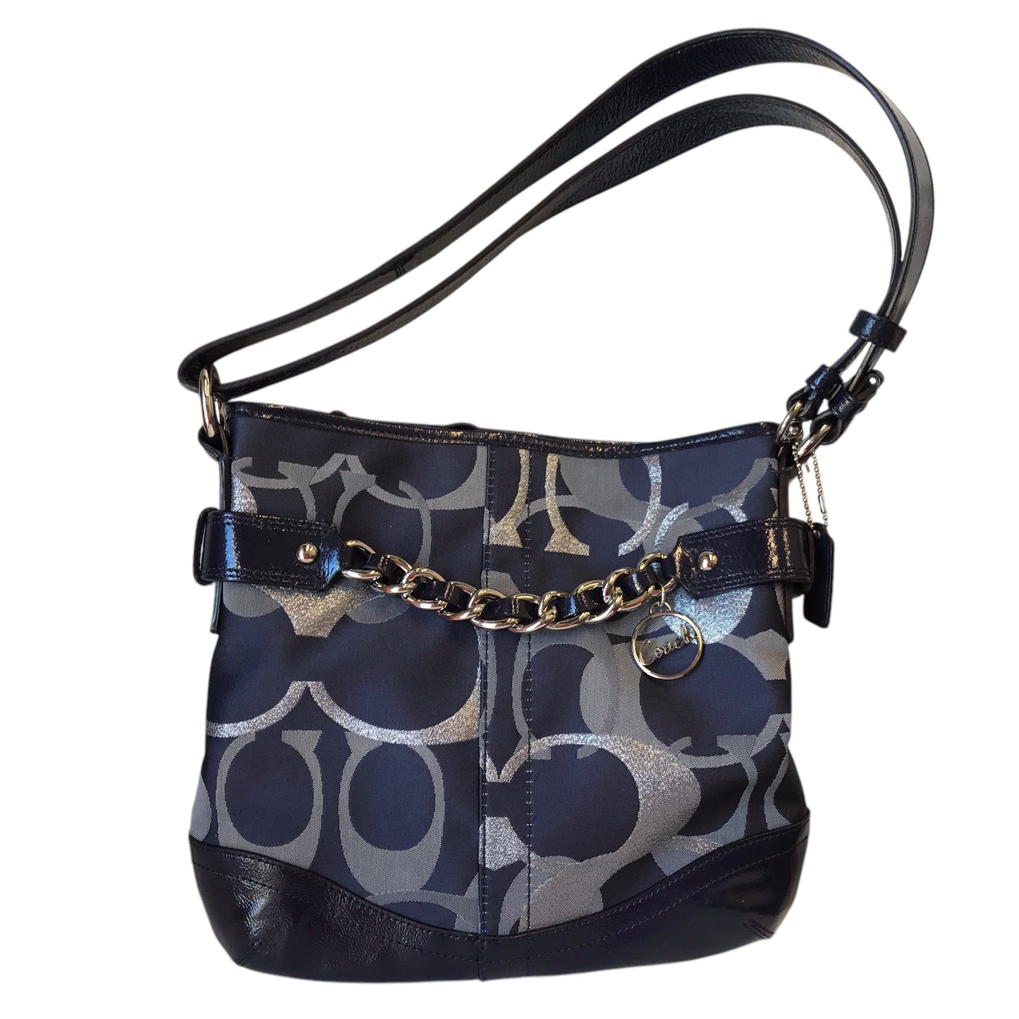 Handbag Designer By Coach In Blue, Size:Medium