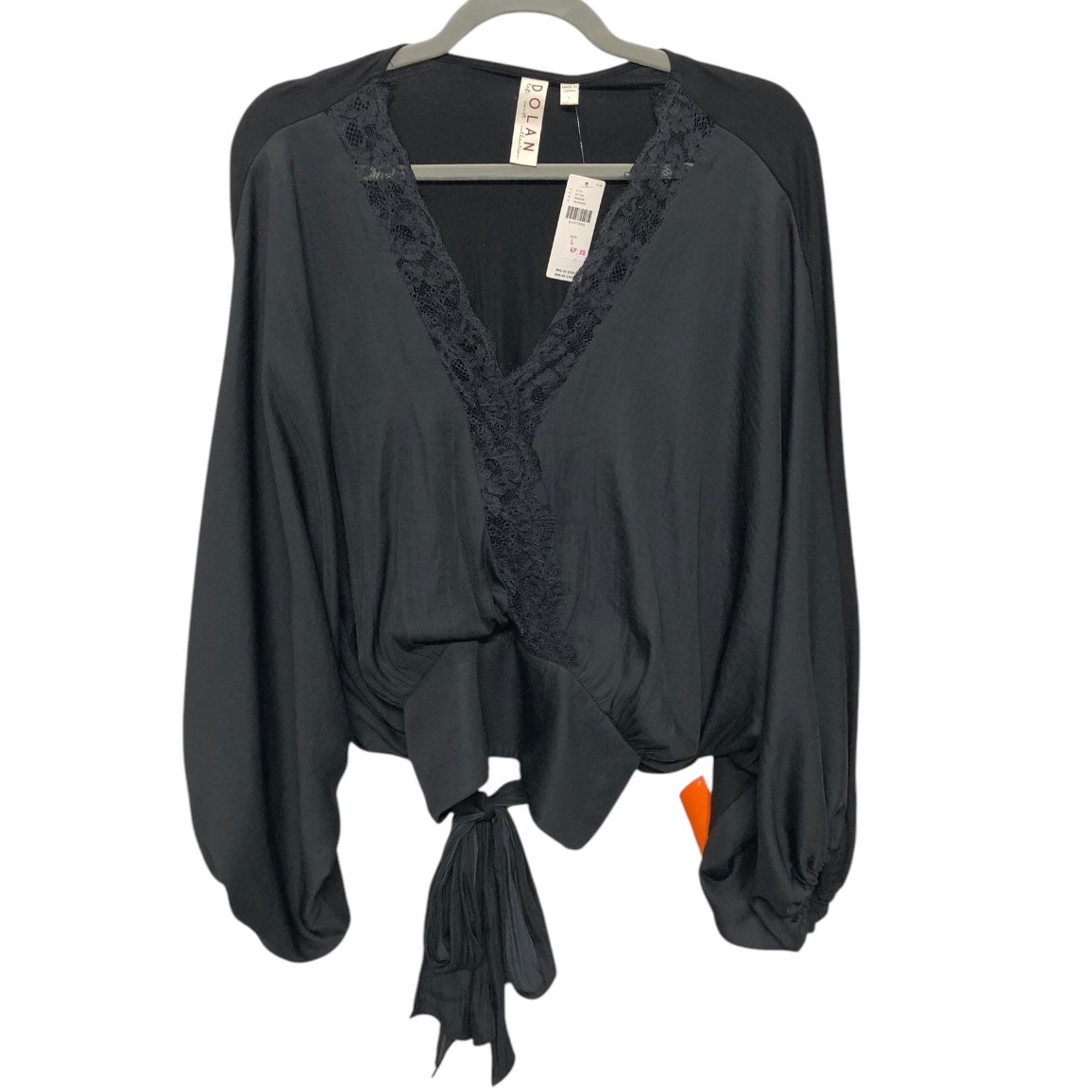 Blouse Ls By Dolan Left Coast In Black, Size:L