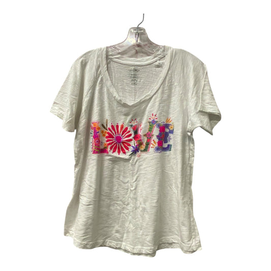 Top Ss By Natural Life In White, Size:1X