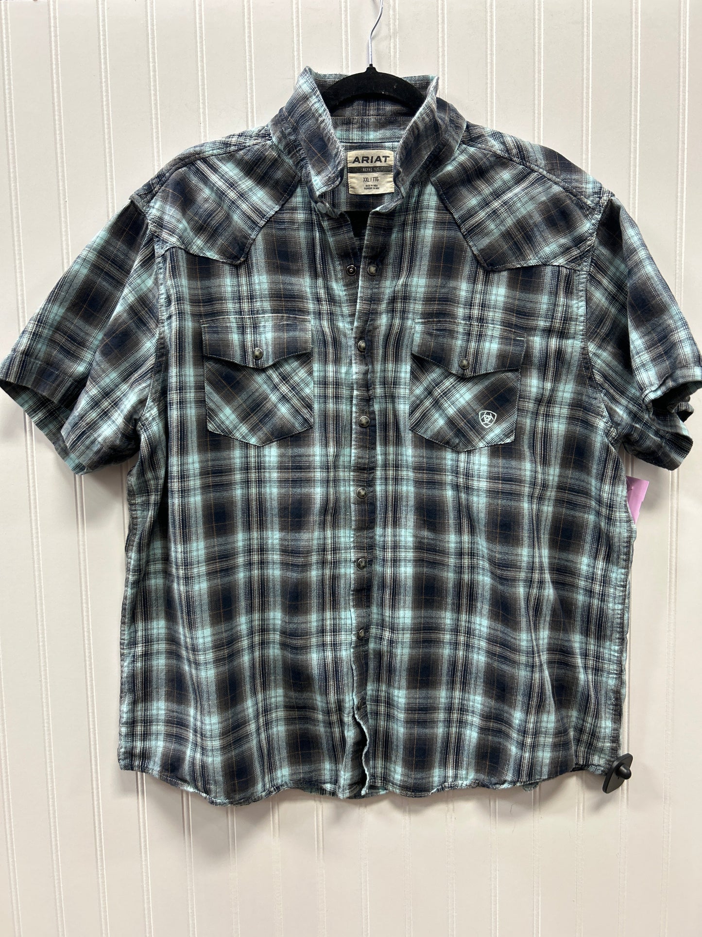 Top Ss By Ariat In Plaid Pattern, Size:1X
