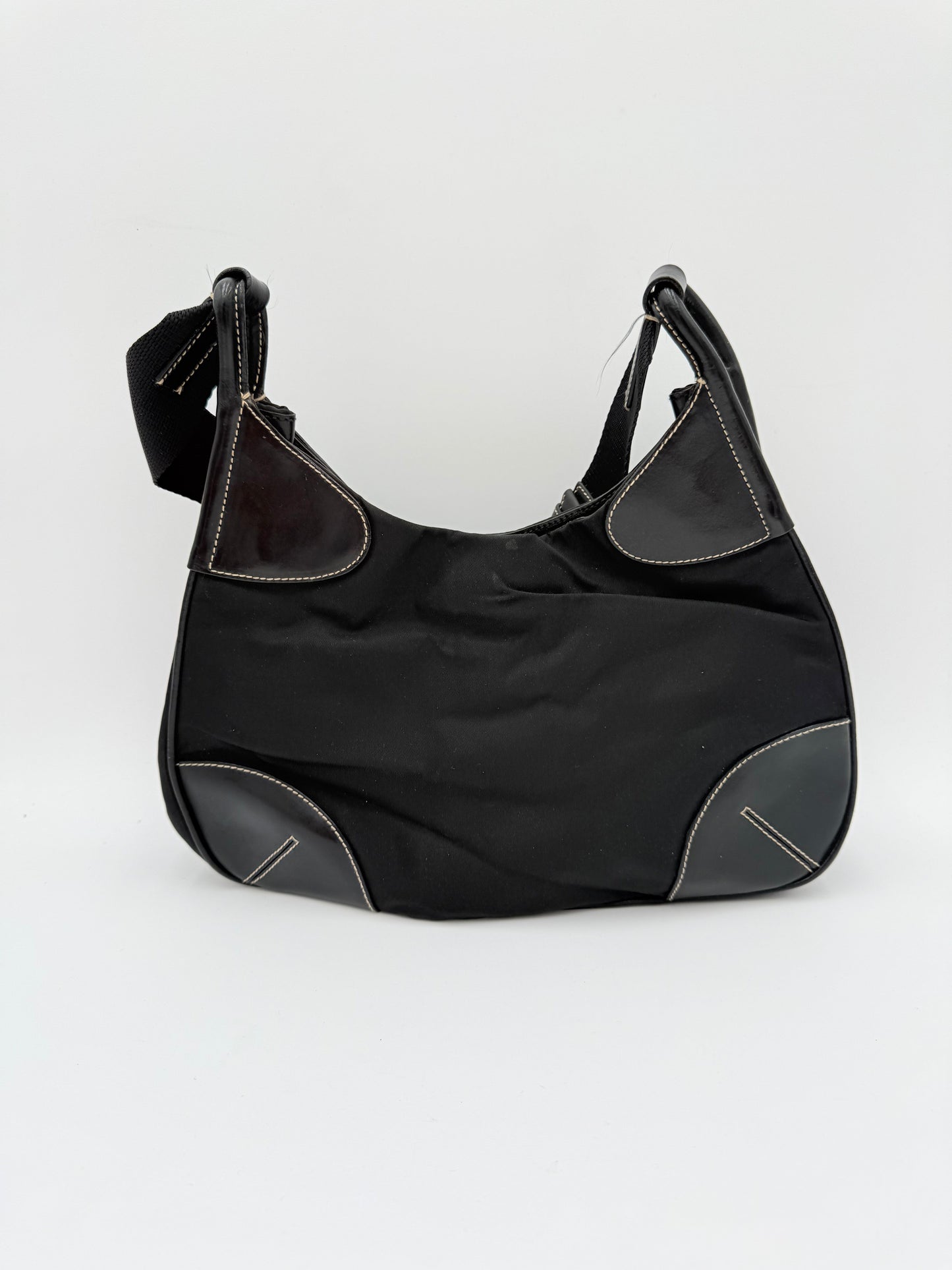 Handbag Luxury Designer By Prada In Black, Size:Medium