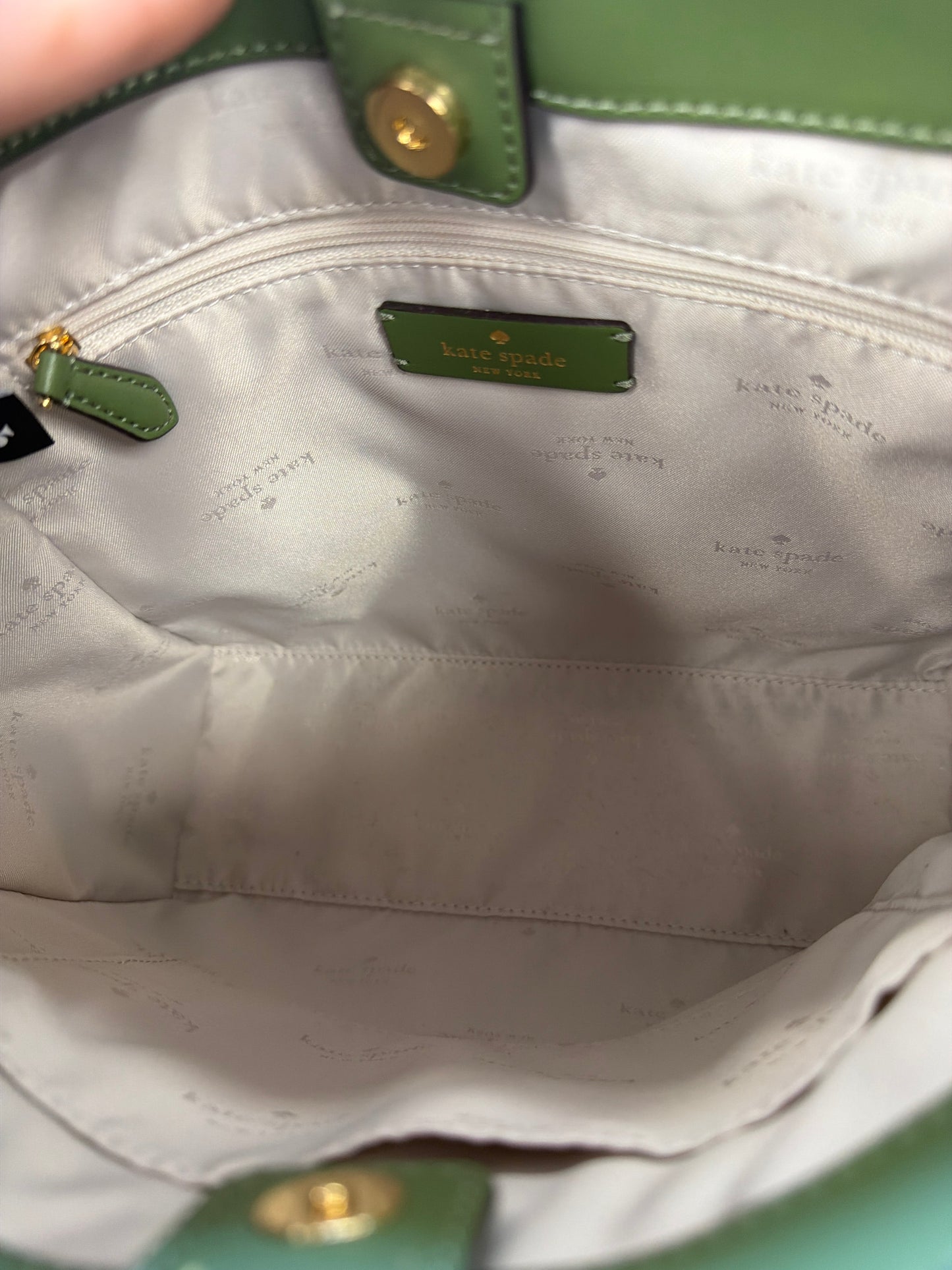 Handbag Designer By Kate Spade In Green, Size:Medium