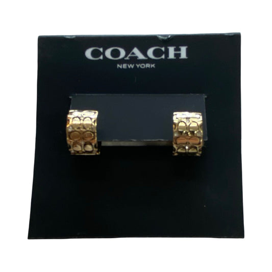 Earrings Designer By Coach In Gold