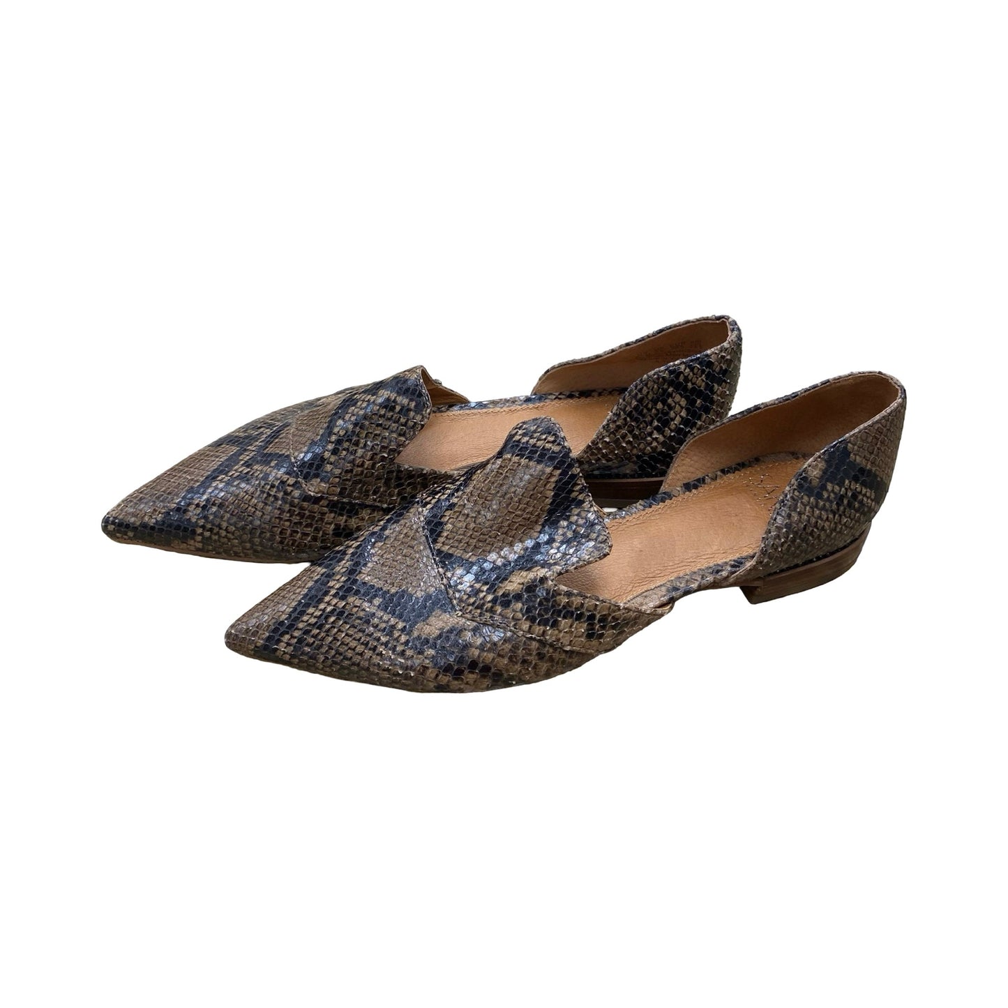 Shoes Flats By Franco Sarto In Snakeskin Print, Size:8.5