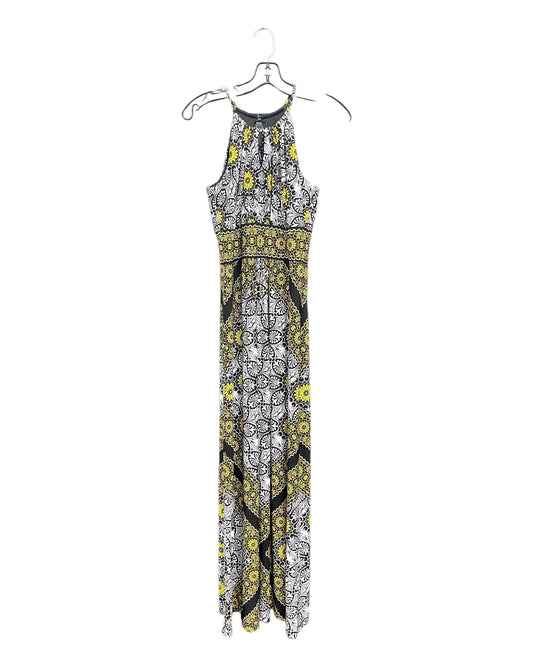 Dress Casual Maxi By London Times In Black & White, Size:M