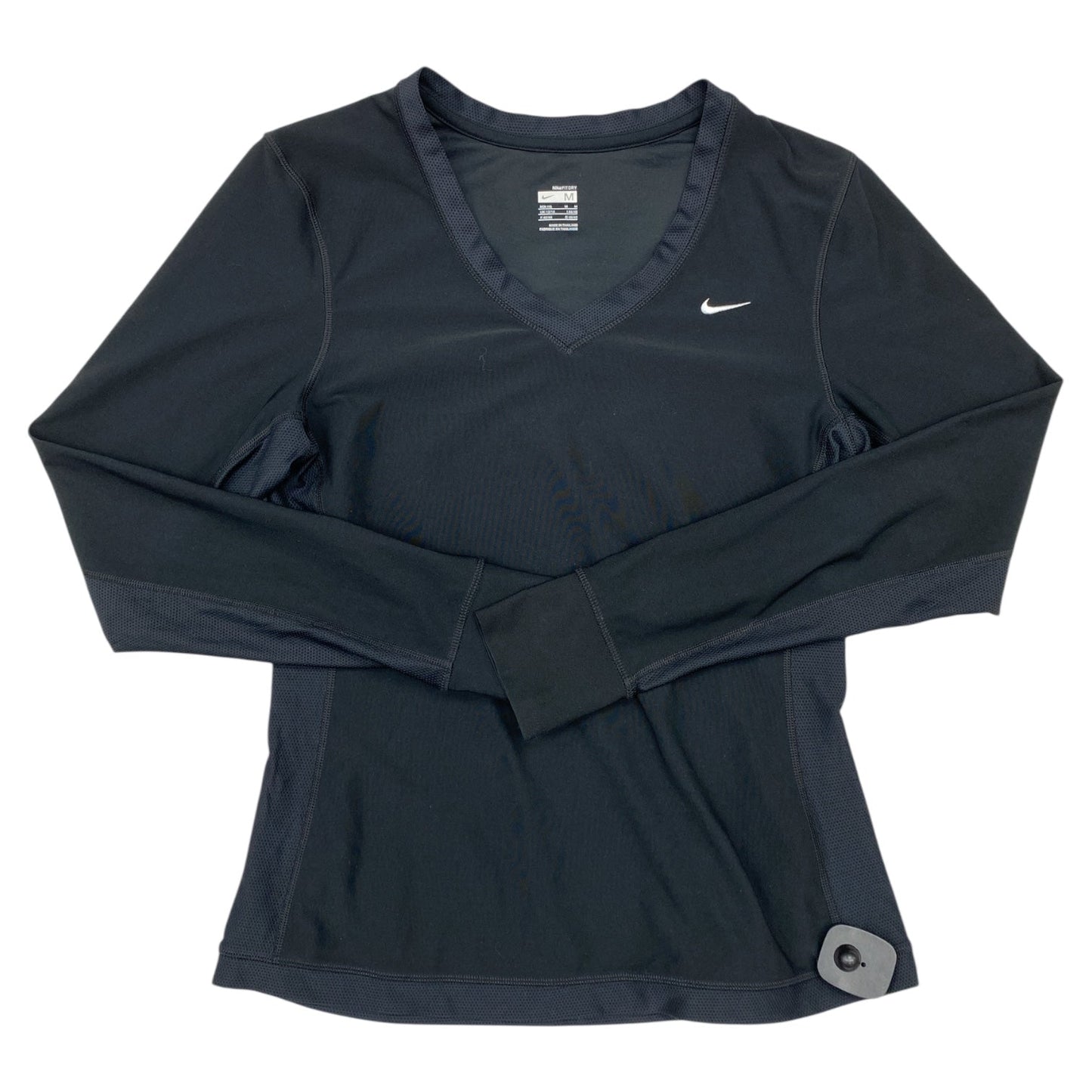 Athletic Top Ls Crewneck By Nike In Black, Size:M