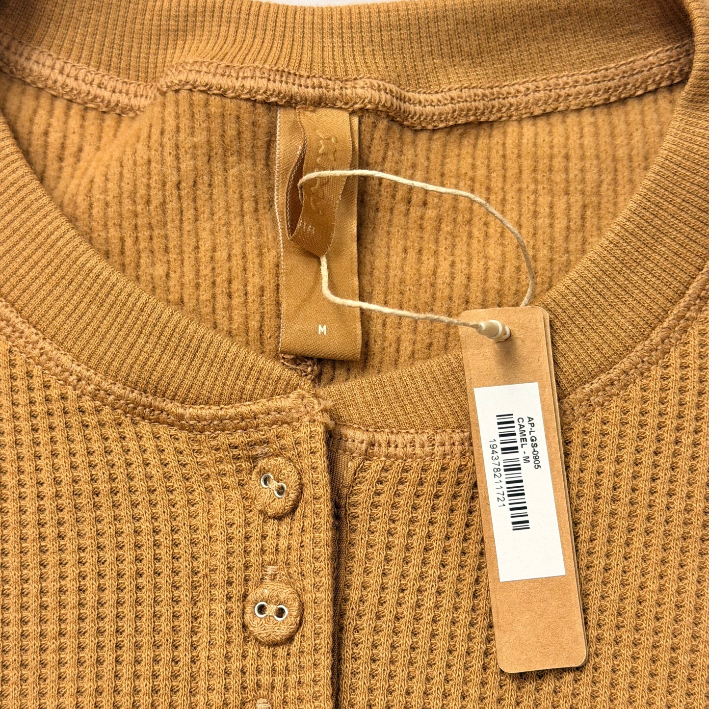 Top Long Sleeve By Skims In Brown, Size: M