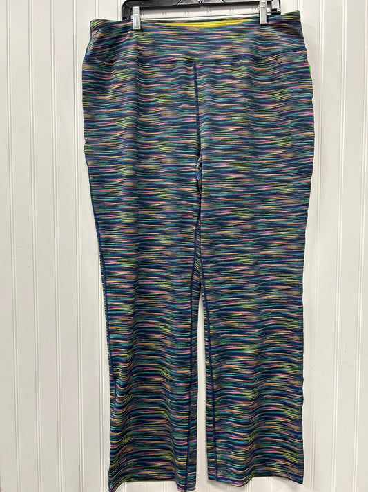 Athletic Pants By Lands End In Striped Pattern, Size:Xl