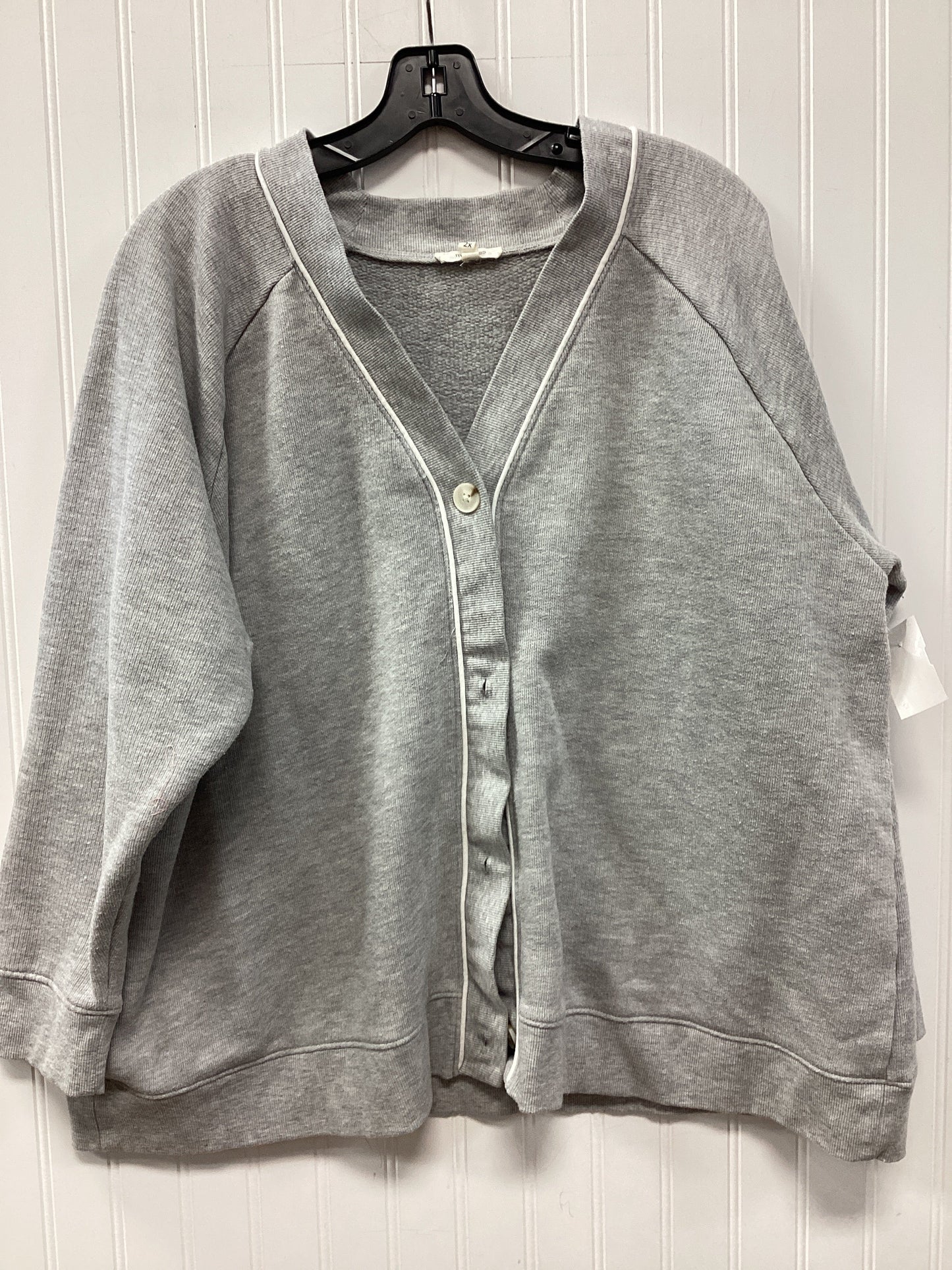 Sweater Cardigan By Maurices In Grey, Size:2X