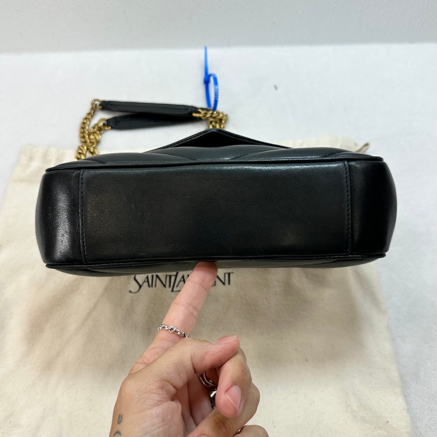 Loulou Matelassé lambskin Small Shoulder Bag Crossbody Luxury Designer By Yves Saint Laurent, Size: Small