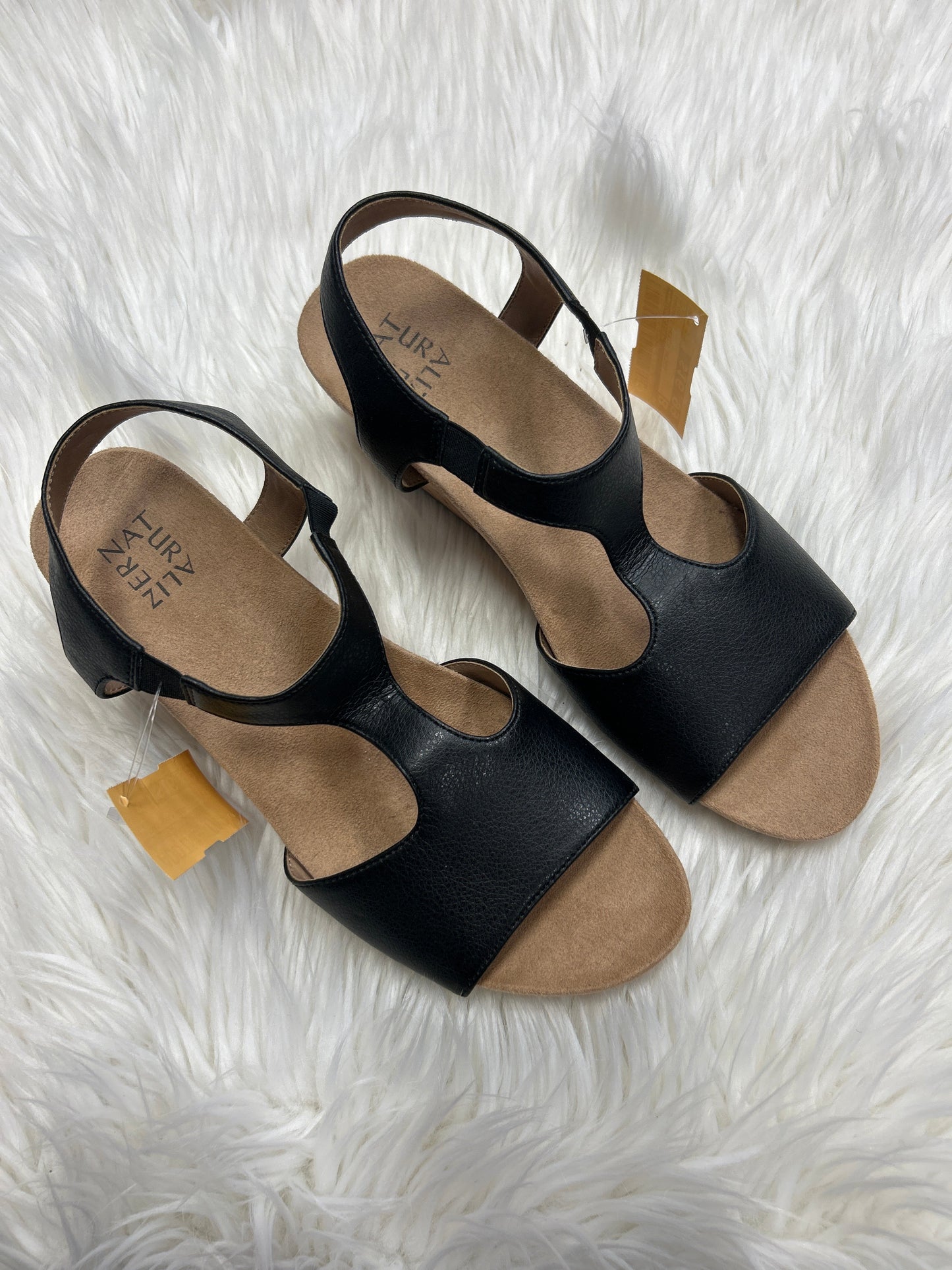 Sandals Heels Wedge By Naturalizer In Black, Size:9.5