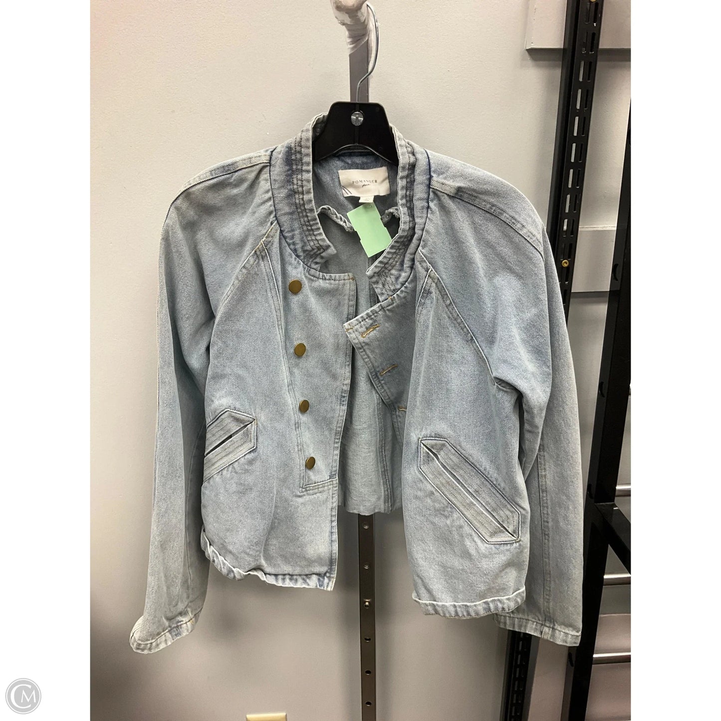 Jacket Denim By Pomander Place In Blue Denim, Size: M