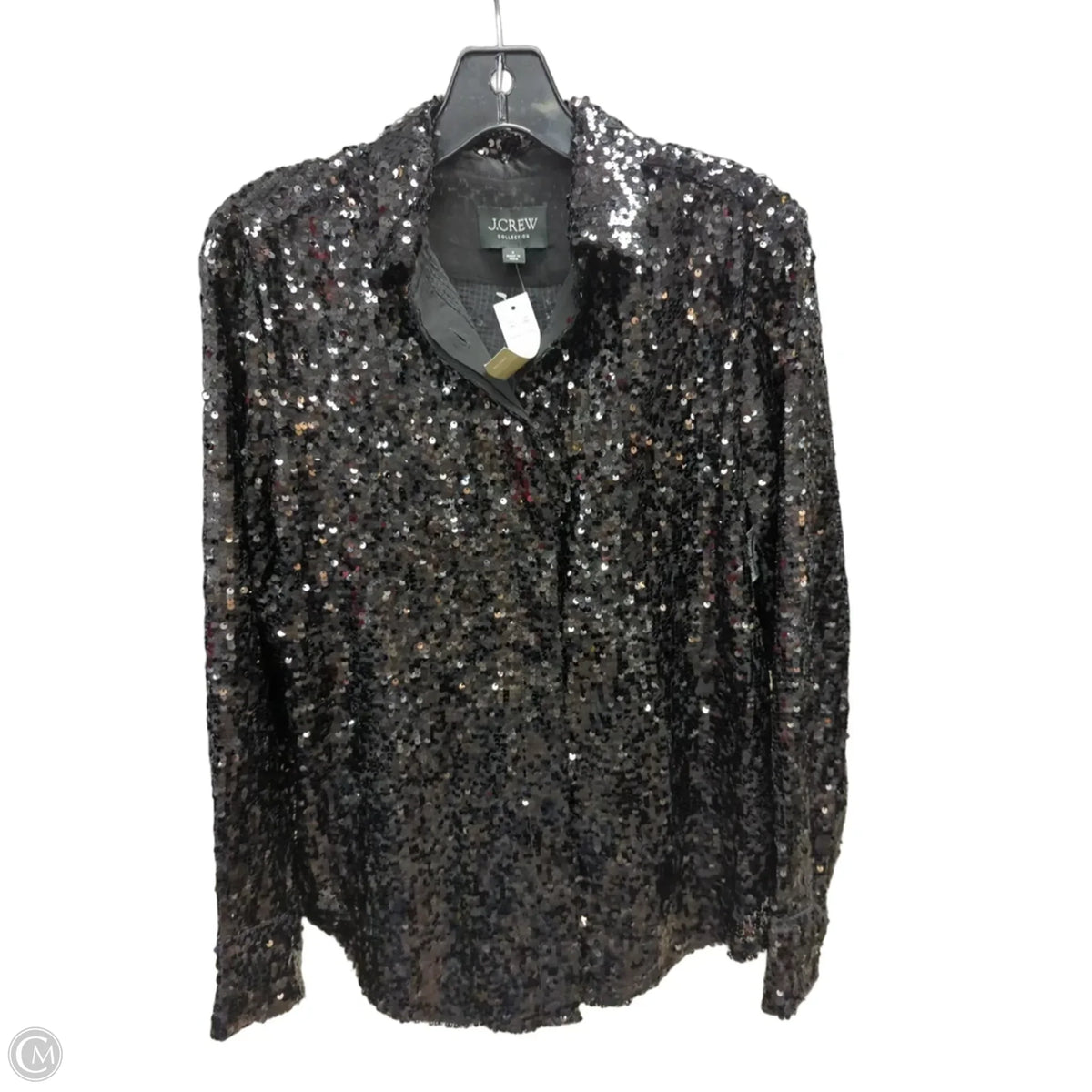 Blouse Long Sleeve By J. Crew In Black, Size: 4
