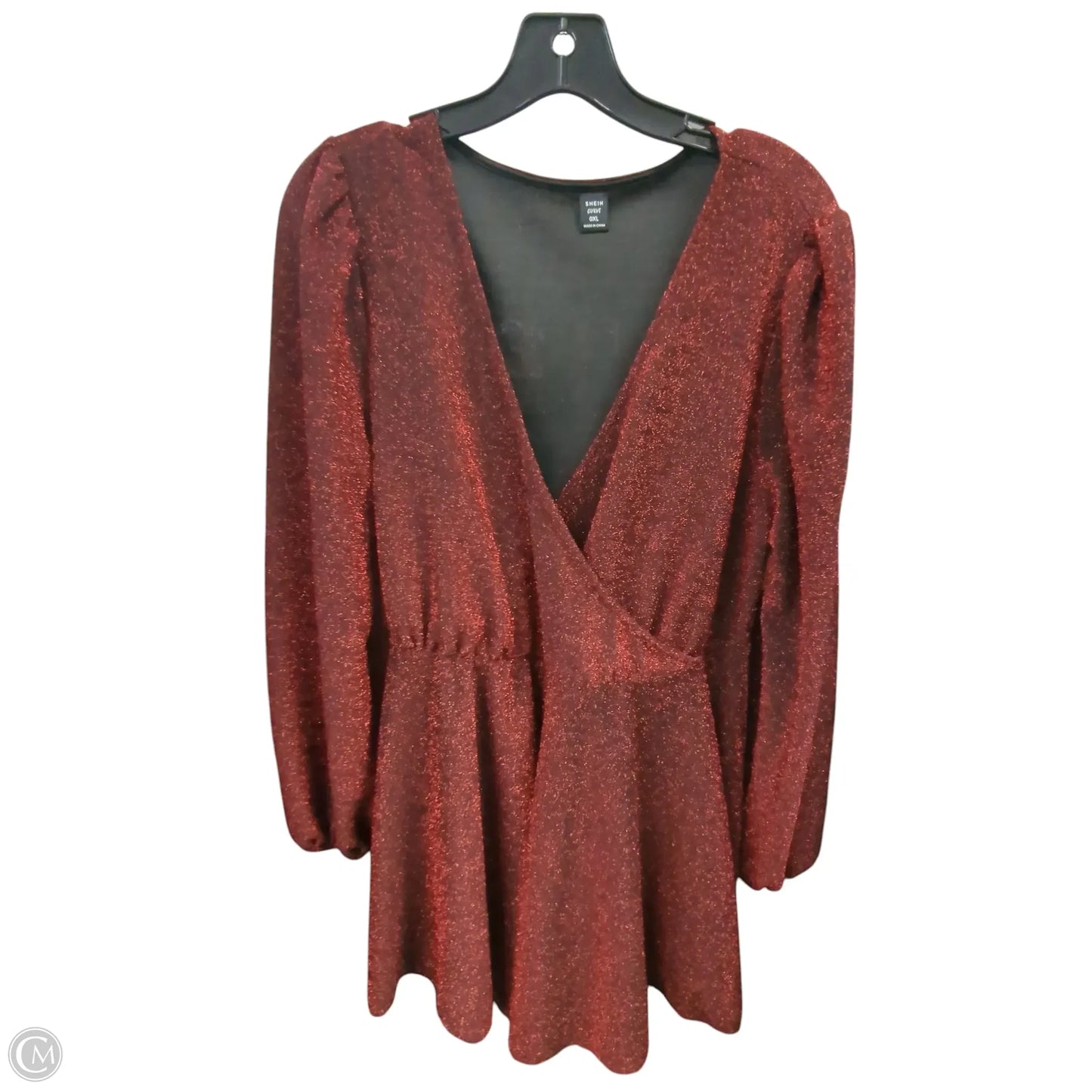 Top Long Sleeve By Shein In Red, Size: Xl