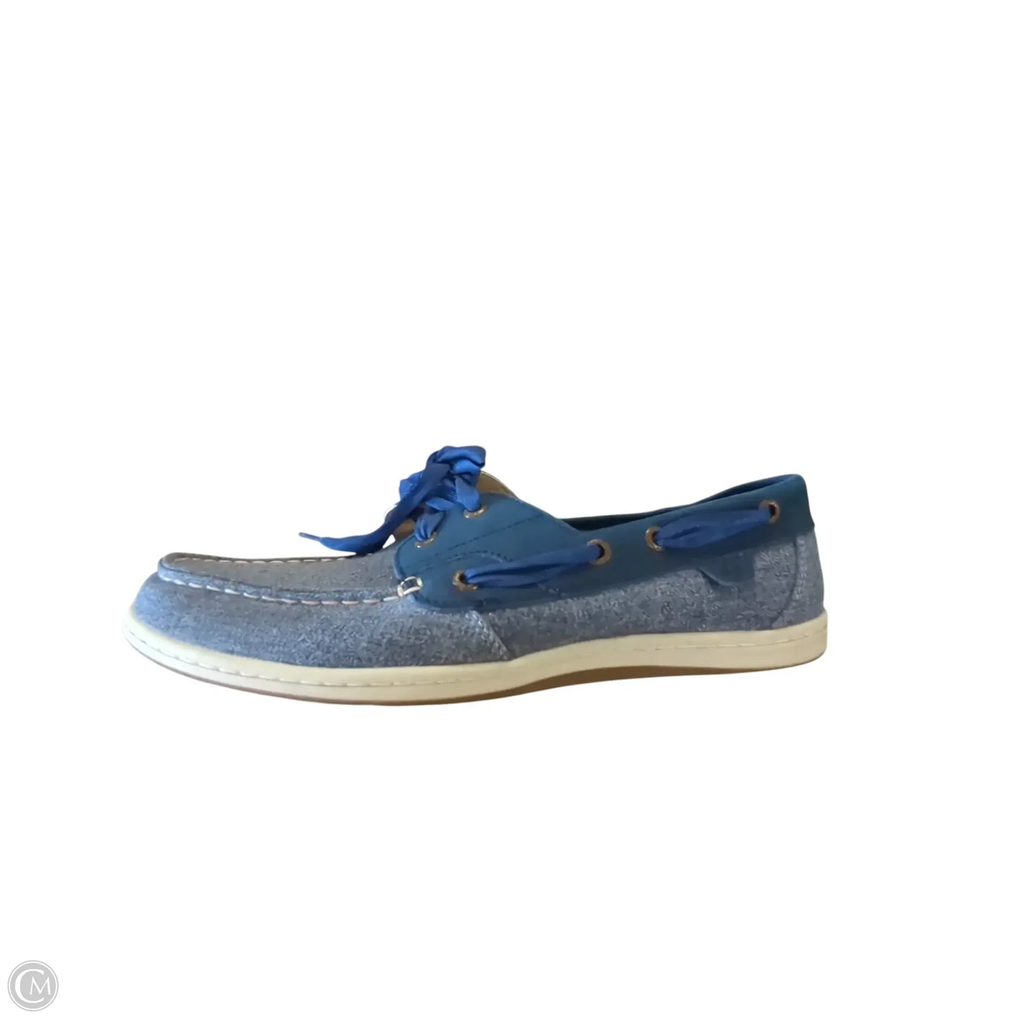 Shoes Flats By Sperry In Blue Denim, Size: 10