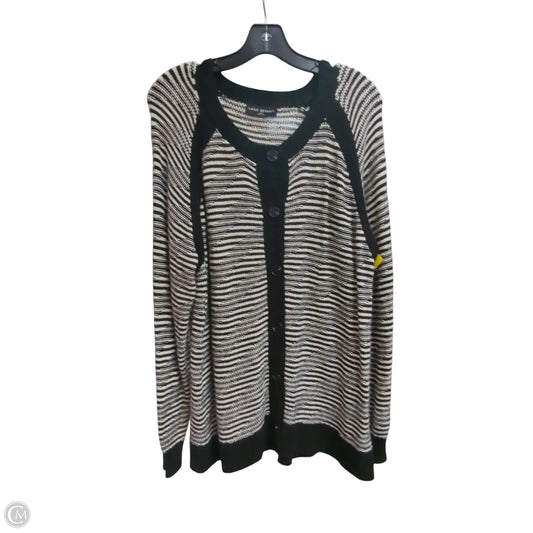 Sweater Cardigan By Lane Bryant In Striped Pattern, Size: 2x