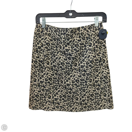 Skirt Mini & Short By Loft In Leopard Print, Size: 0