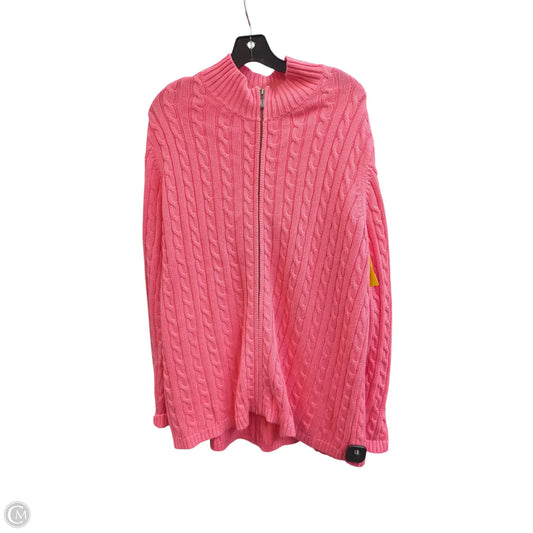 Sweater Cardigan By L.l. Bean In Pink, Size: 3x