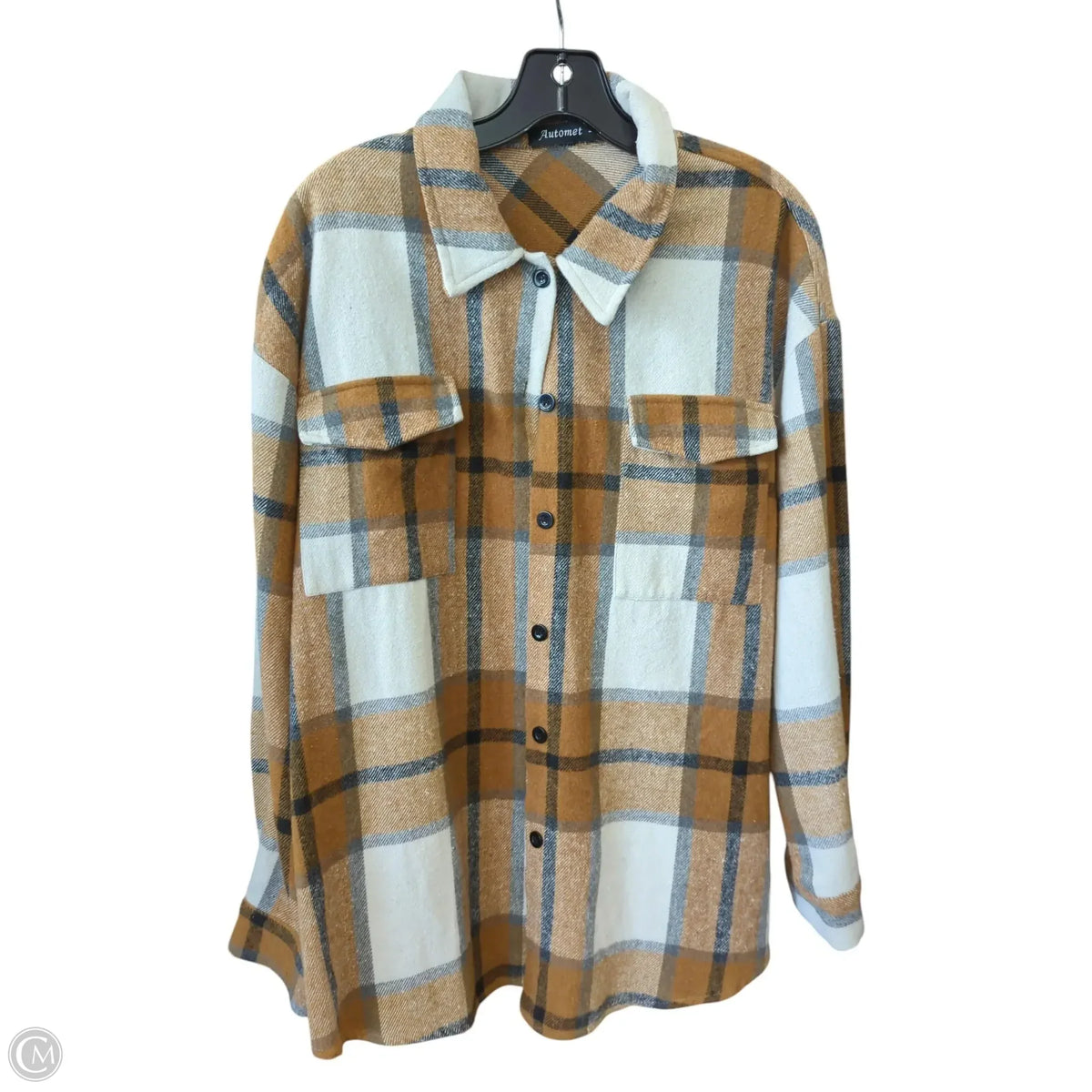 Jacket Fleece By Automet In Plaid Pattern, Size: L