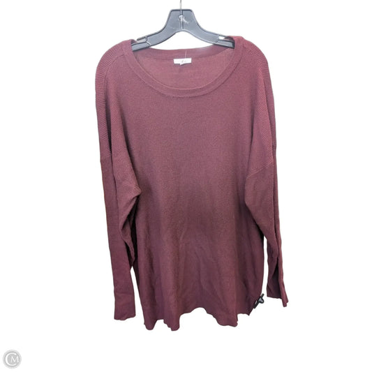 Top Long Sleeve By Maurices In Maroon, Size: Xl