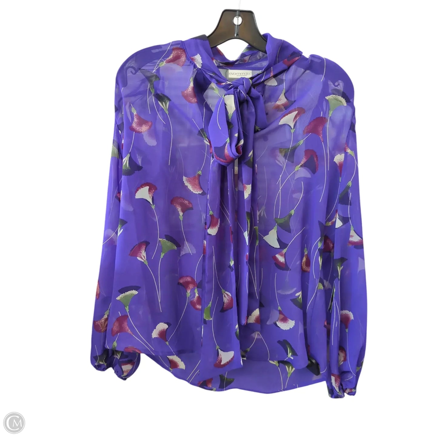 Top Long Sleeve By Eva Mendes In Purple, Size: S