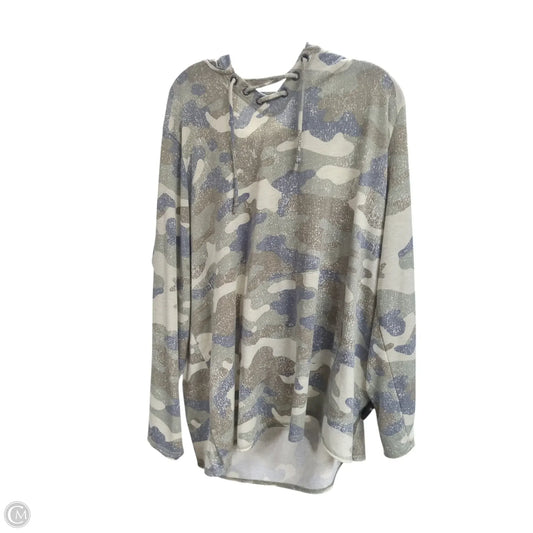 Sweater By Signature Studio In Camouflage Print, Size: 2x