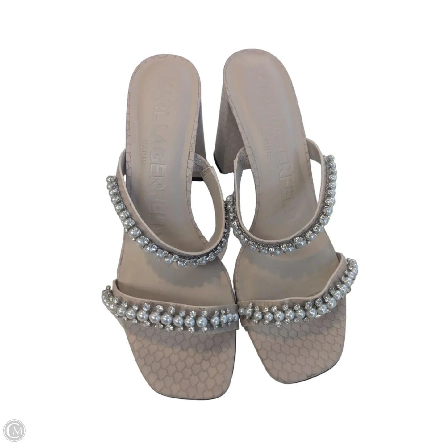 Shoes Designer By Karl Lagerfeld In Taupe, Size: 11