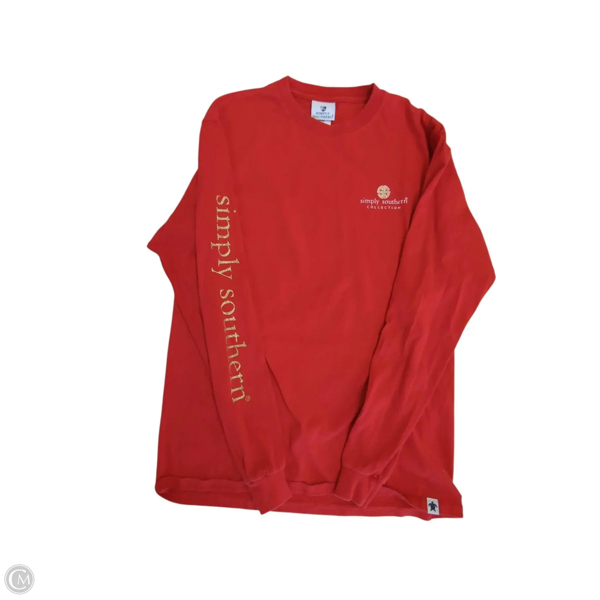 Top Long Sleeve Basic By Simply Southern In Red, Size: M