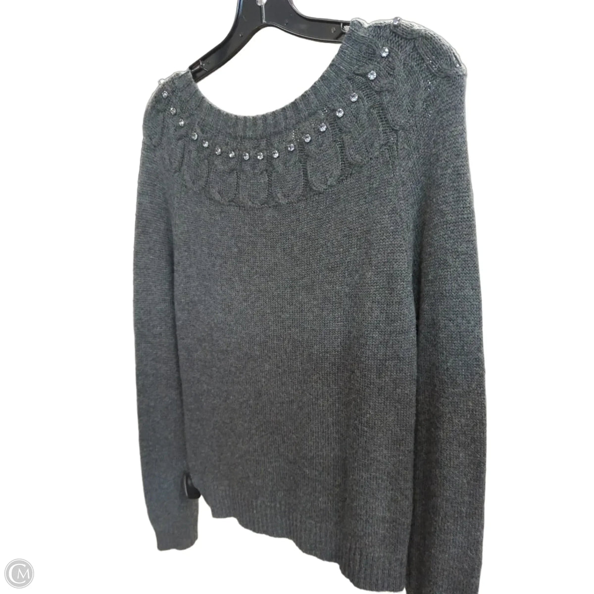 Sweater Cardigan Designer By Milly In Grey, Size: M