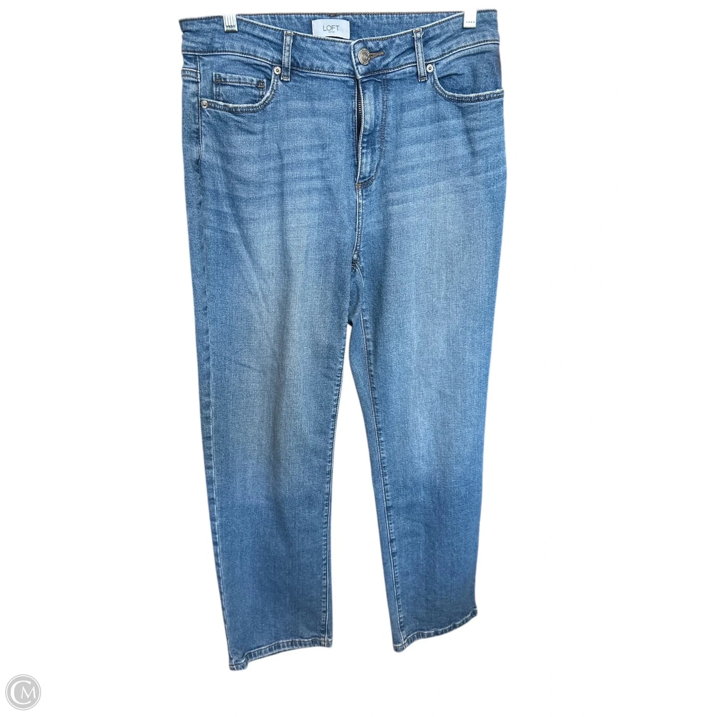 Jeans Straight By Loft In Blue Denim, Size: 4