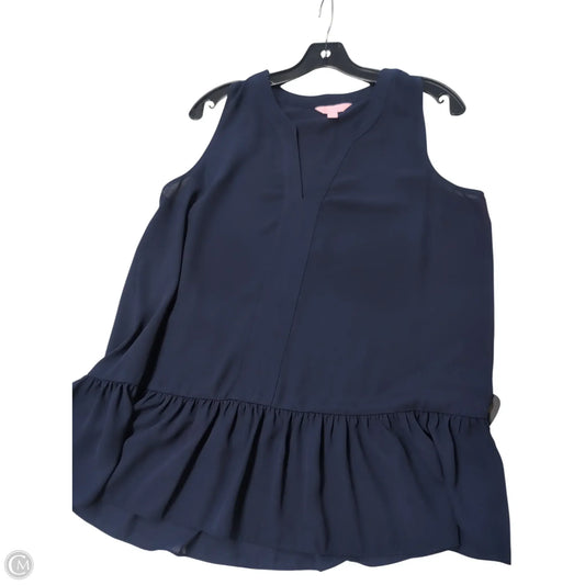 Top Sleeveless Designer By Lilly Pulitzer In Navy, Size: M