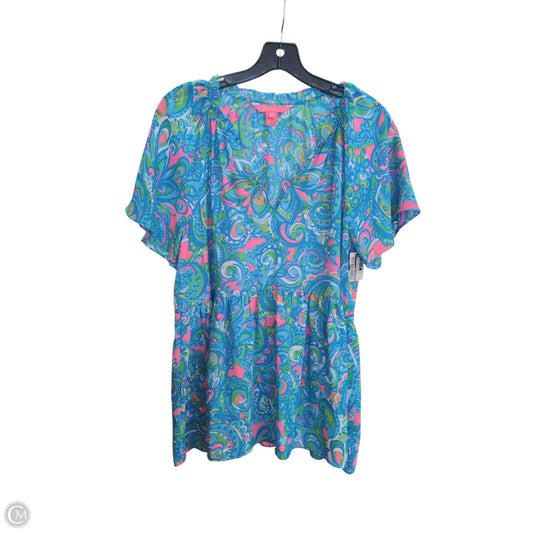 Top Short Sleeve Designer By Lilly Pulitzer In Multi-colored, Size: L