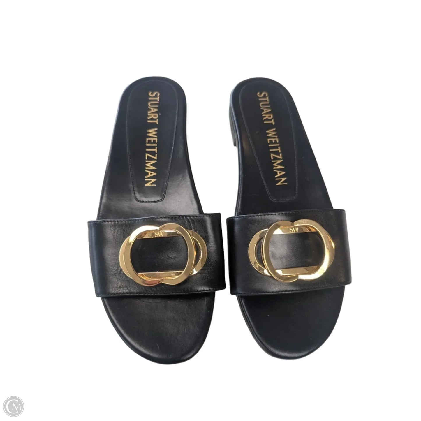 Sandals Designer By Stuart Weitzman In Black, Size: 6.5