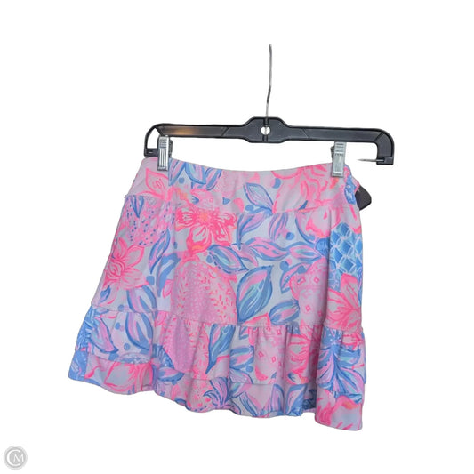 Skort Designer By Lilly Pulitzer In Blue & Pink, Size: S