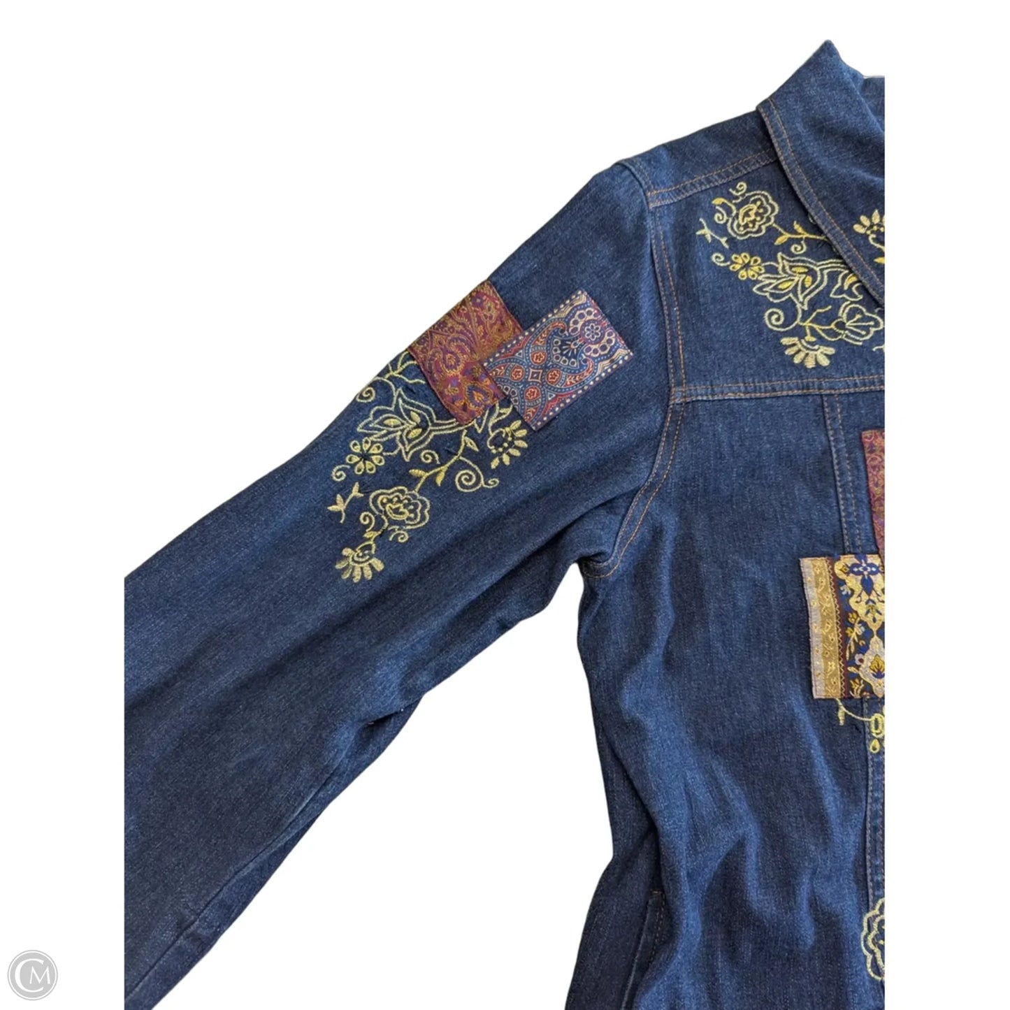Jacket Denim By Clothes Mentor In Blue Denim, Size: M