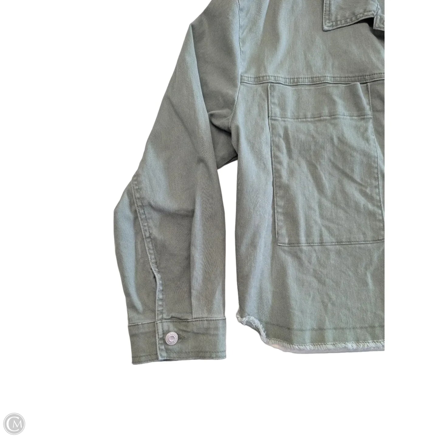 Jacket Denim By Kensie In Green Denim, Size: Xl