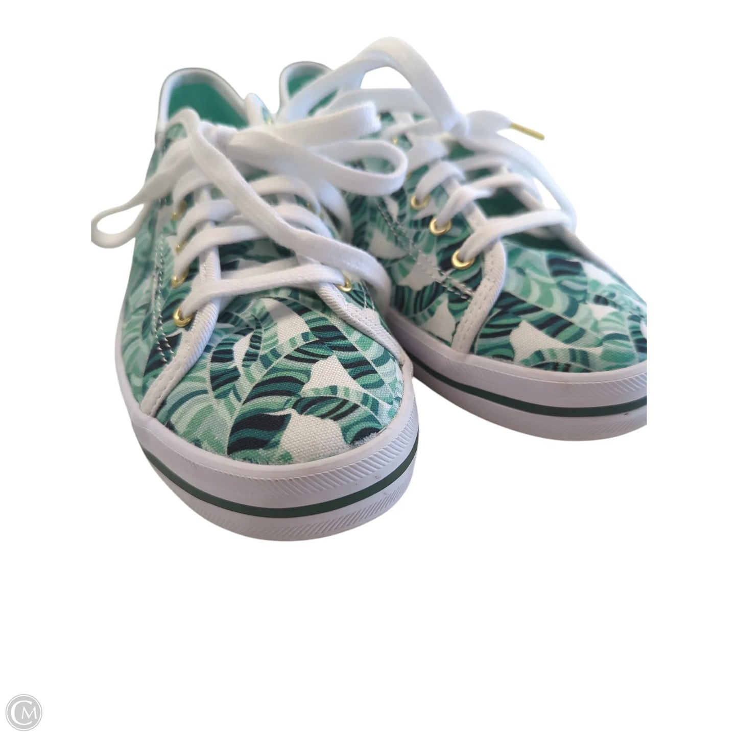 Shoes Sneakers By Keds In Green & White, Size: 7.5