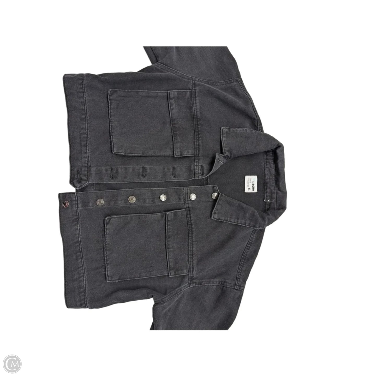 Jacket Denim By Ci Sono In Black Denim, Size: Xl