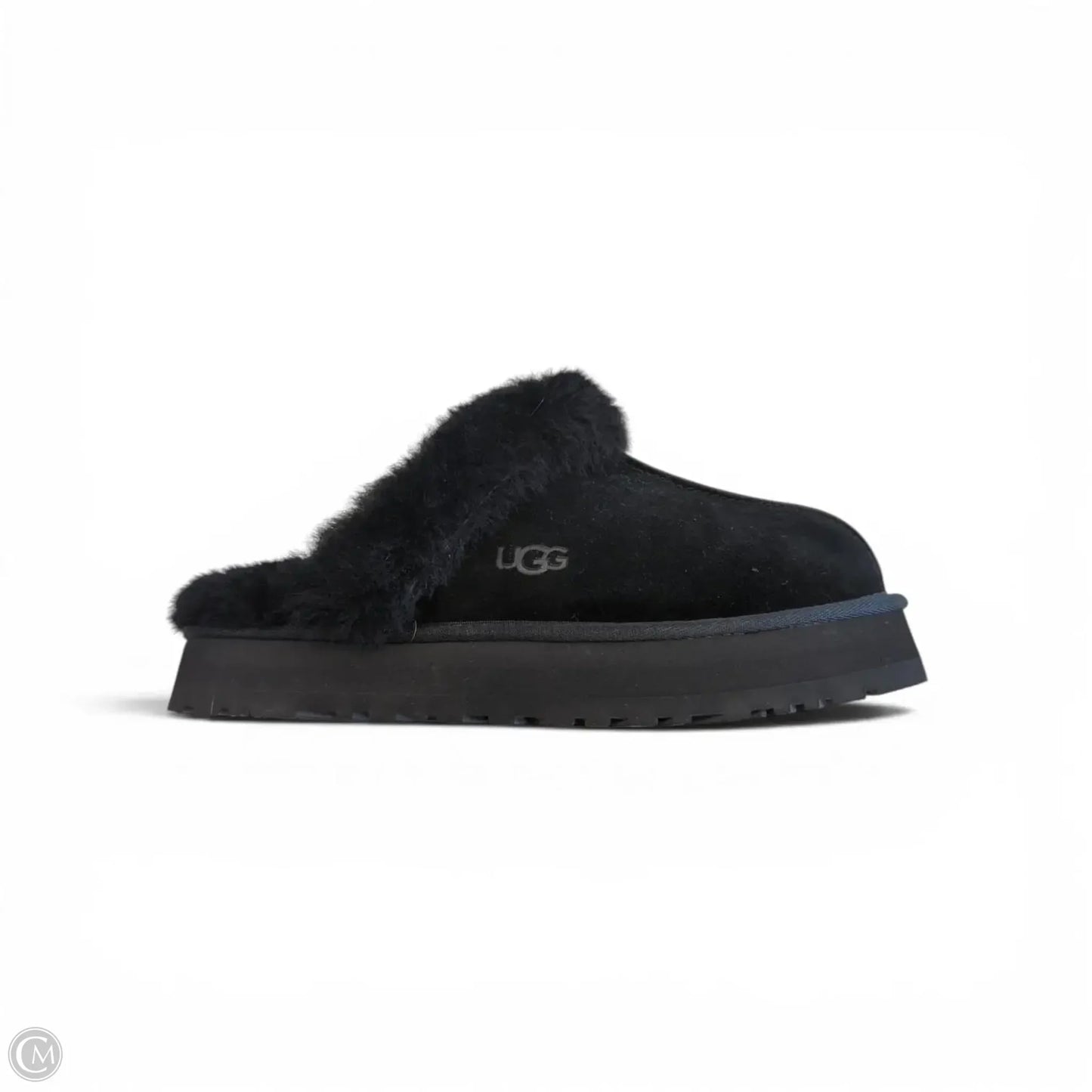 Slippers Designer By Ugg In Black, Size: 9